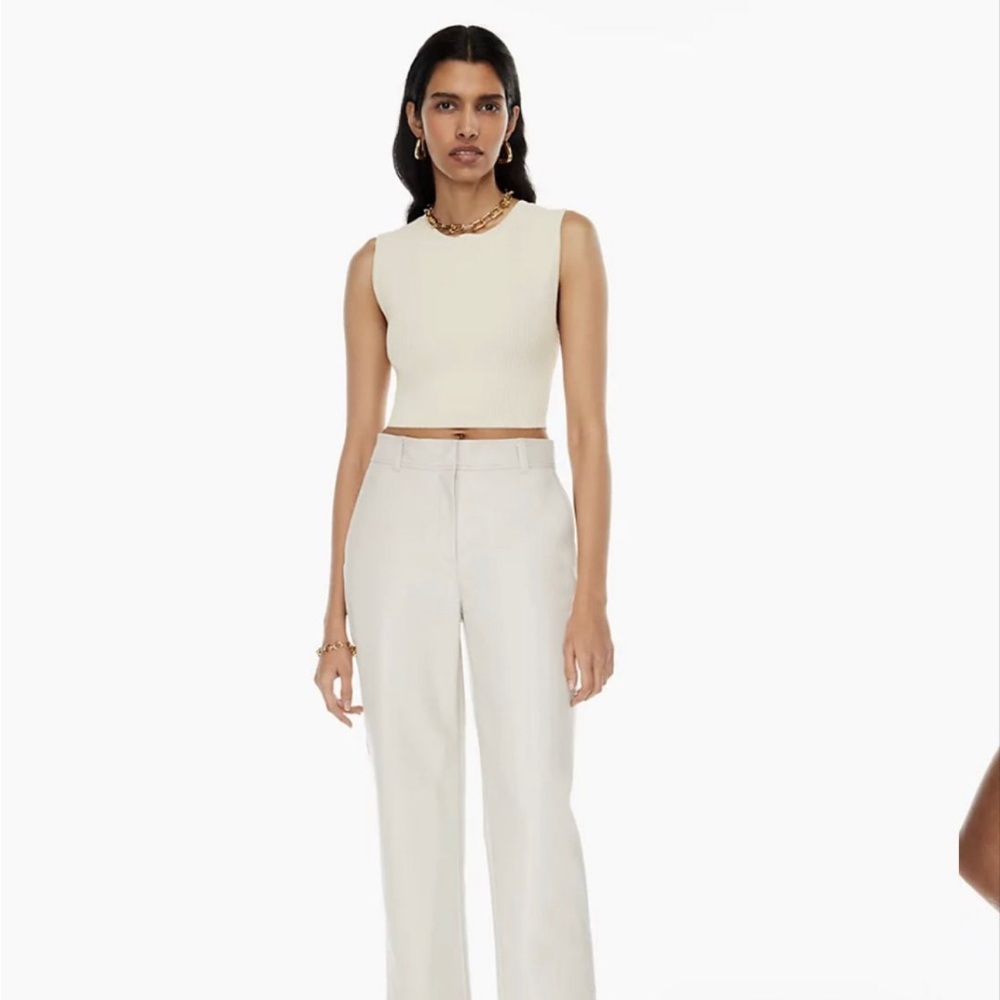 Aritzia Babaton sculpt knit muscle cropped tank